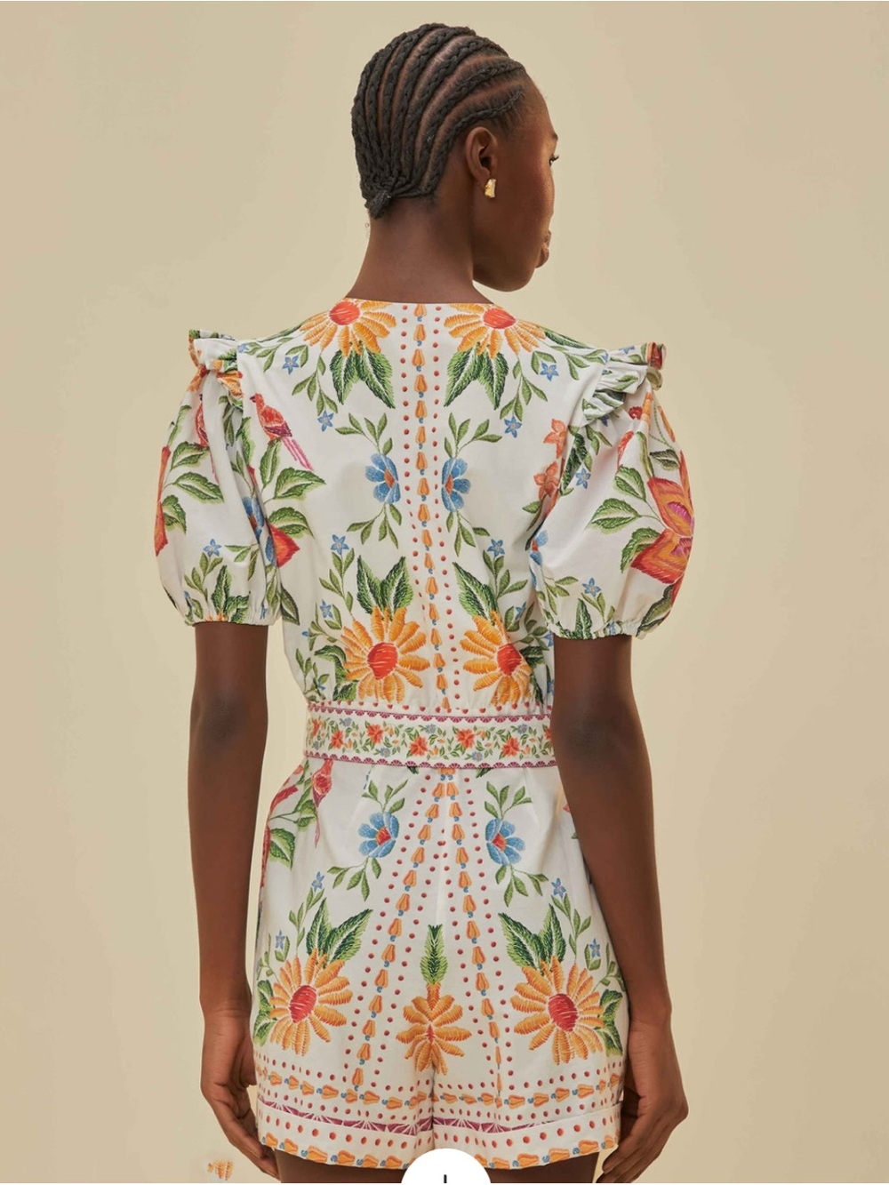 FARM RIO Off-White Bloom Garden Romper - NWT - Picture 3 of 6